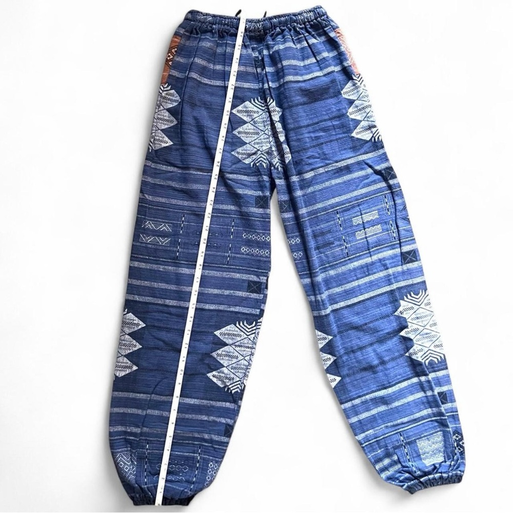 Blue And Brown Patchwork Trousers - image 5